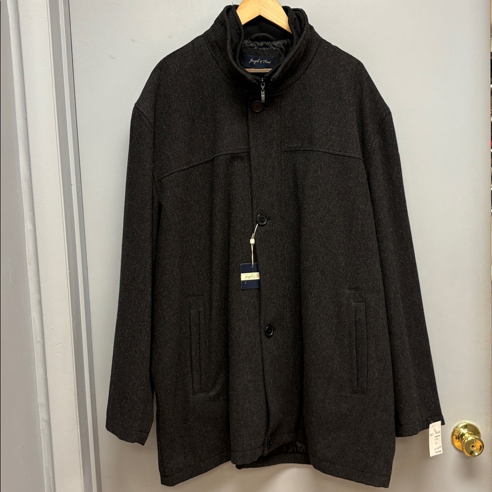 Joseph & Feiss Men’s Wool-Blend Overcoat with Liner – Size 3X (NWT)